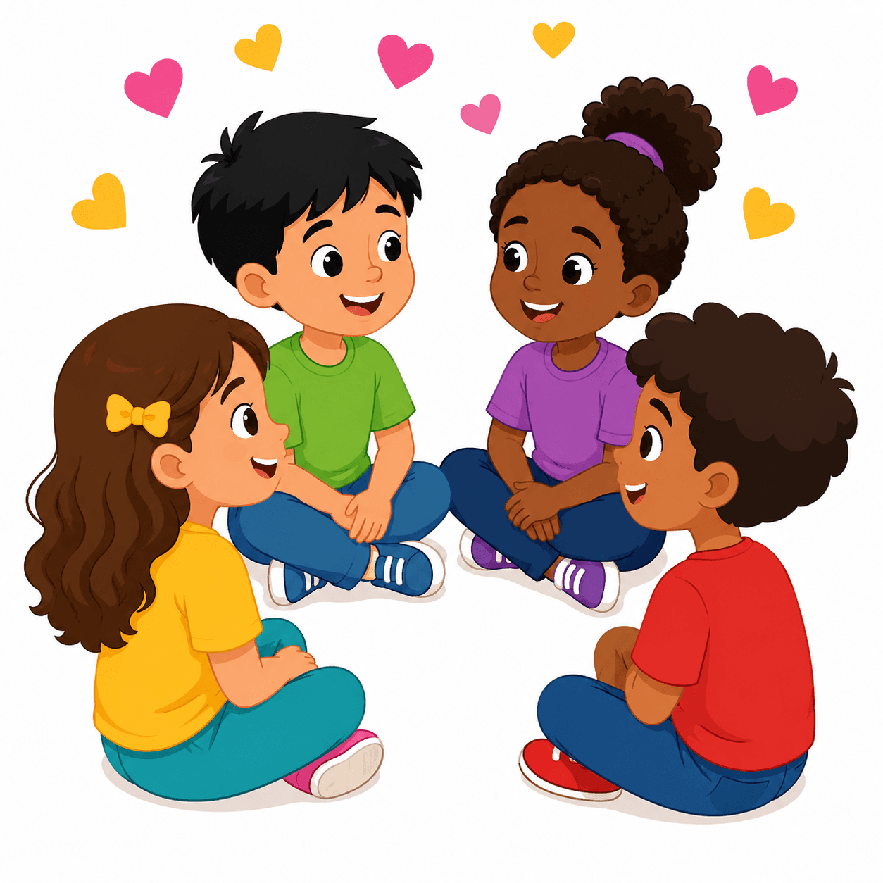 Children in gratitude circle