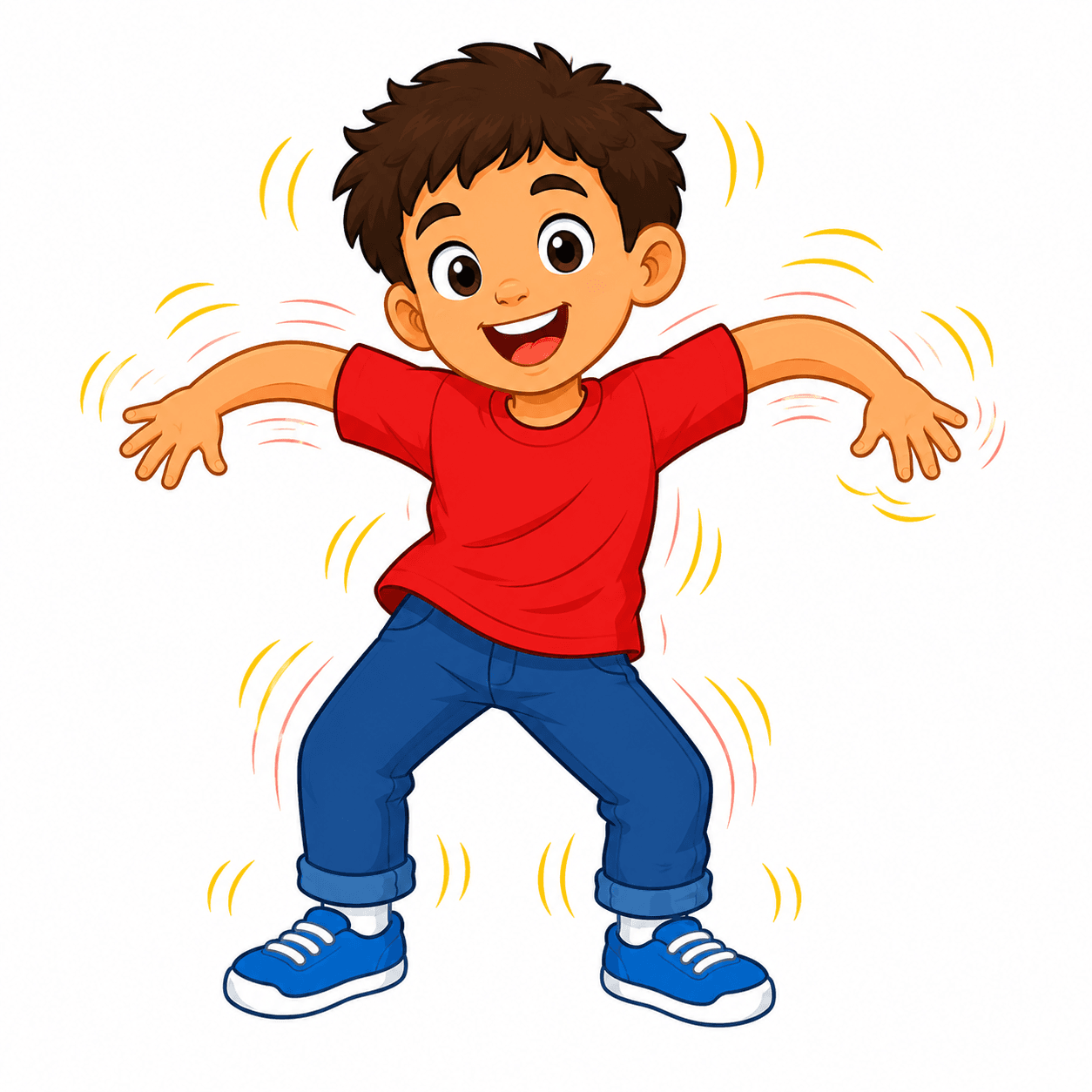 Child shaking it out
