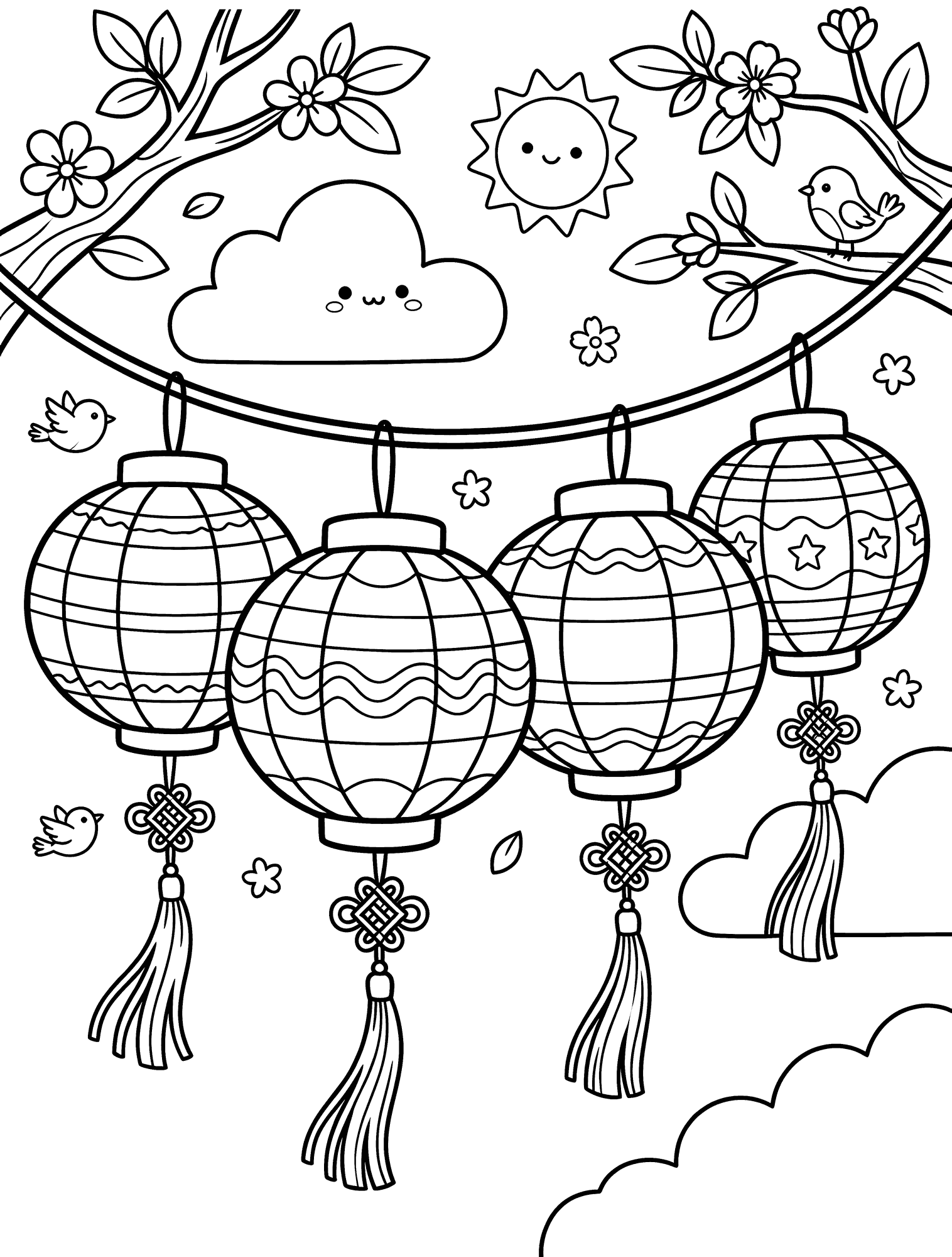 Chinese New Year coloring pages