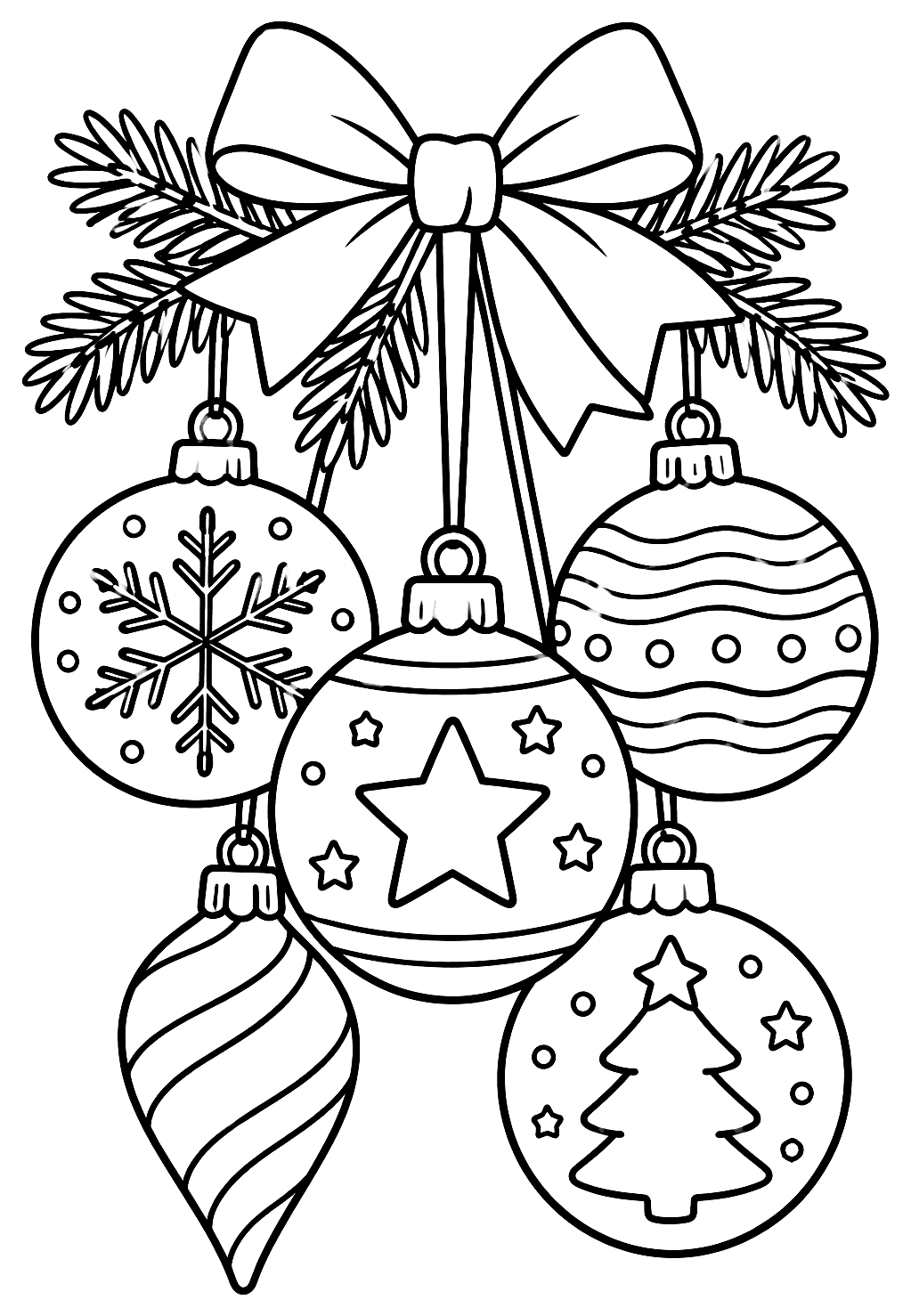 Christmas Ornaments coloring page