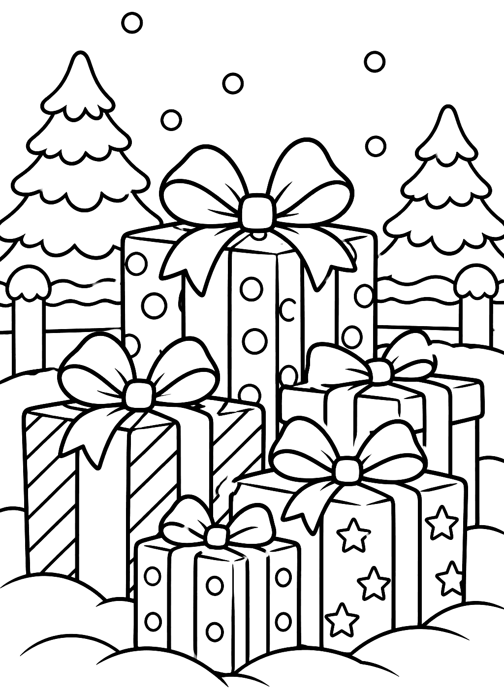 Christmas Presents coloring page
