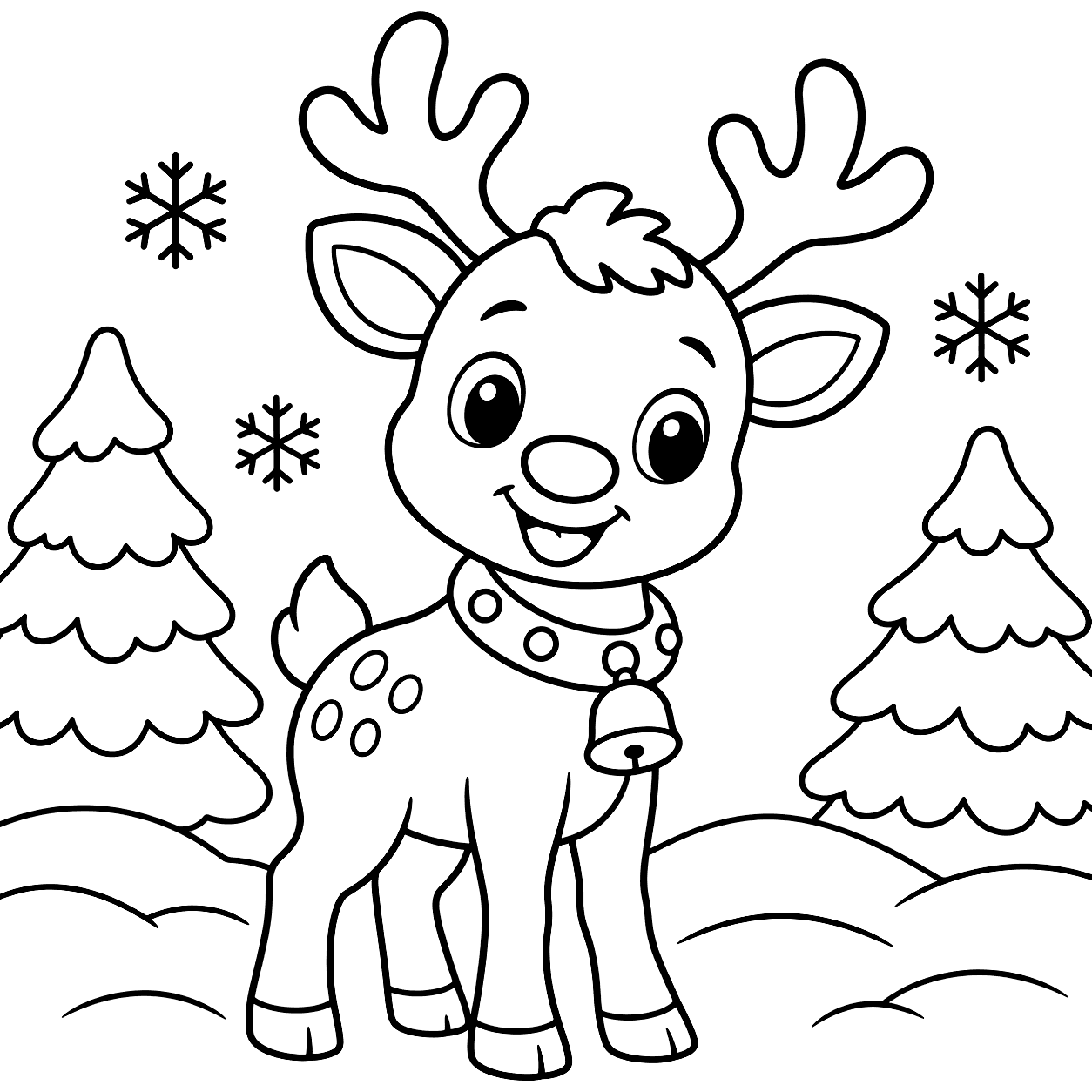 Reindeer coloring page