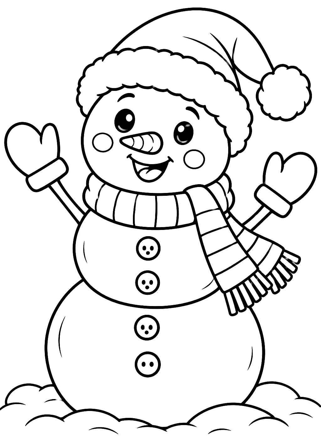 Snowman coloring page