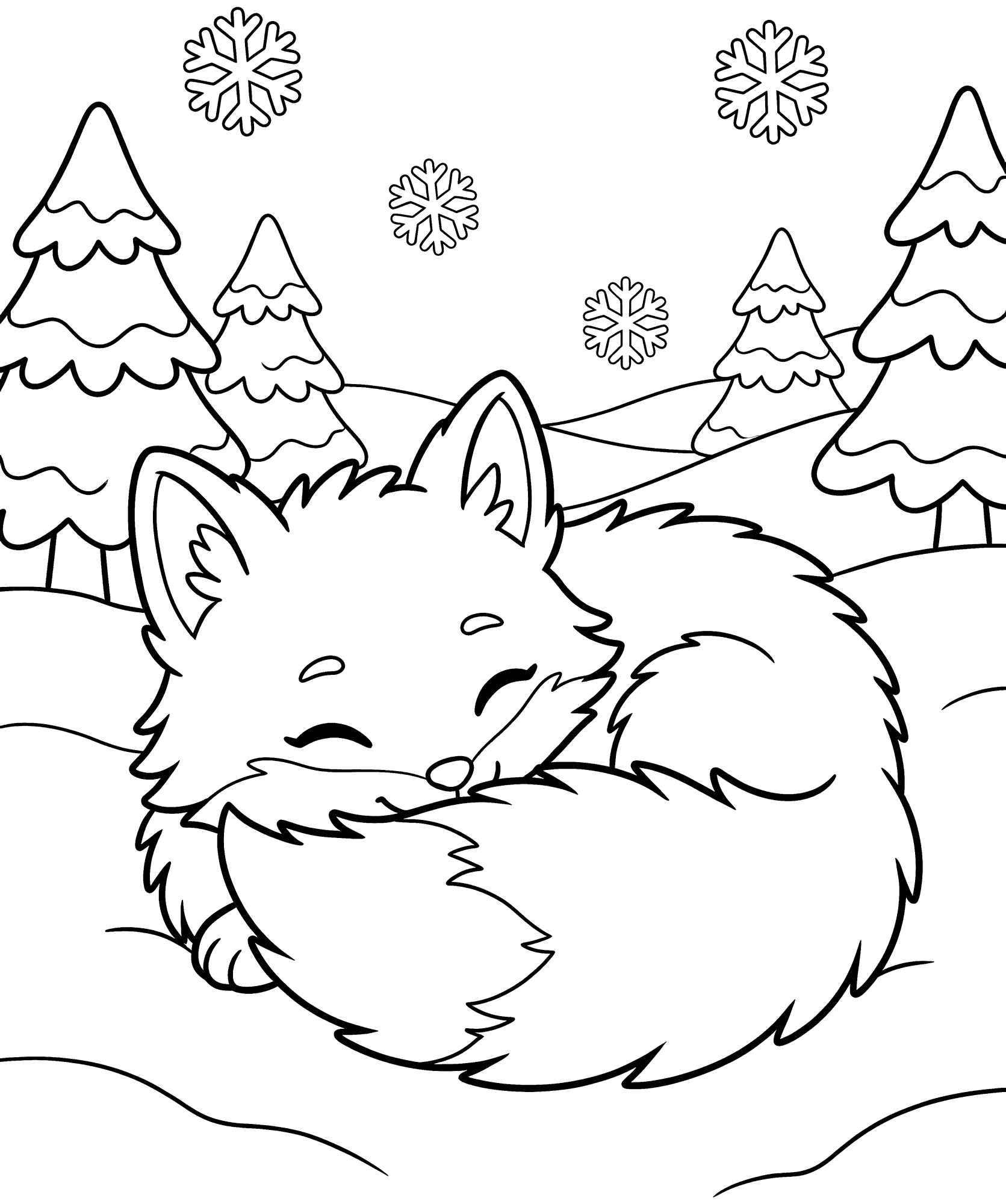 Arctic Fox coloring page