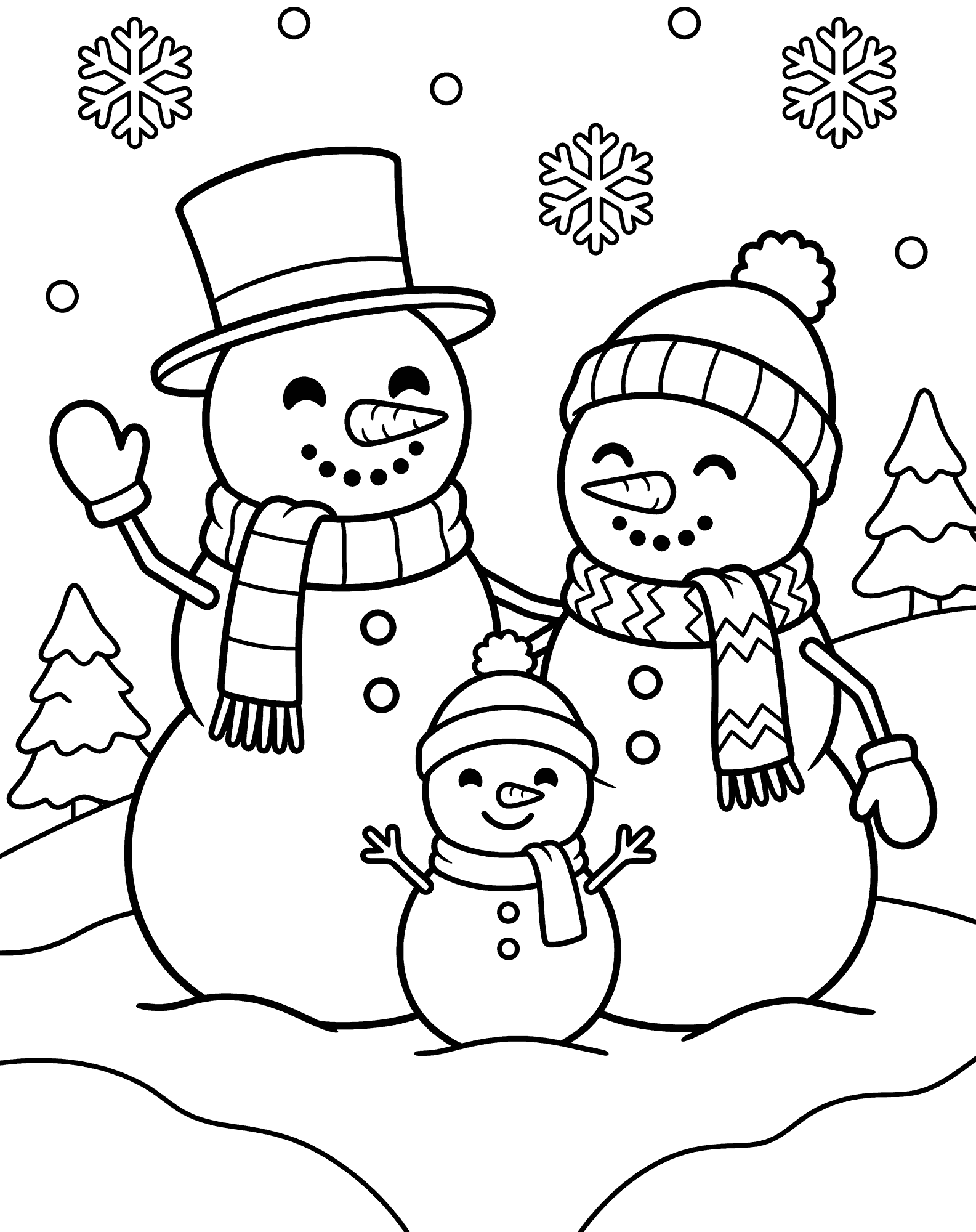 Winter coloring pages